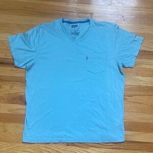 Levi's Men's Aqua V-Neck Tee